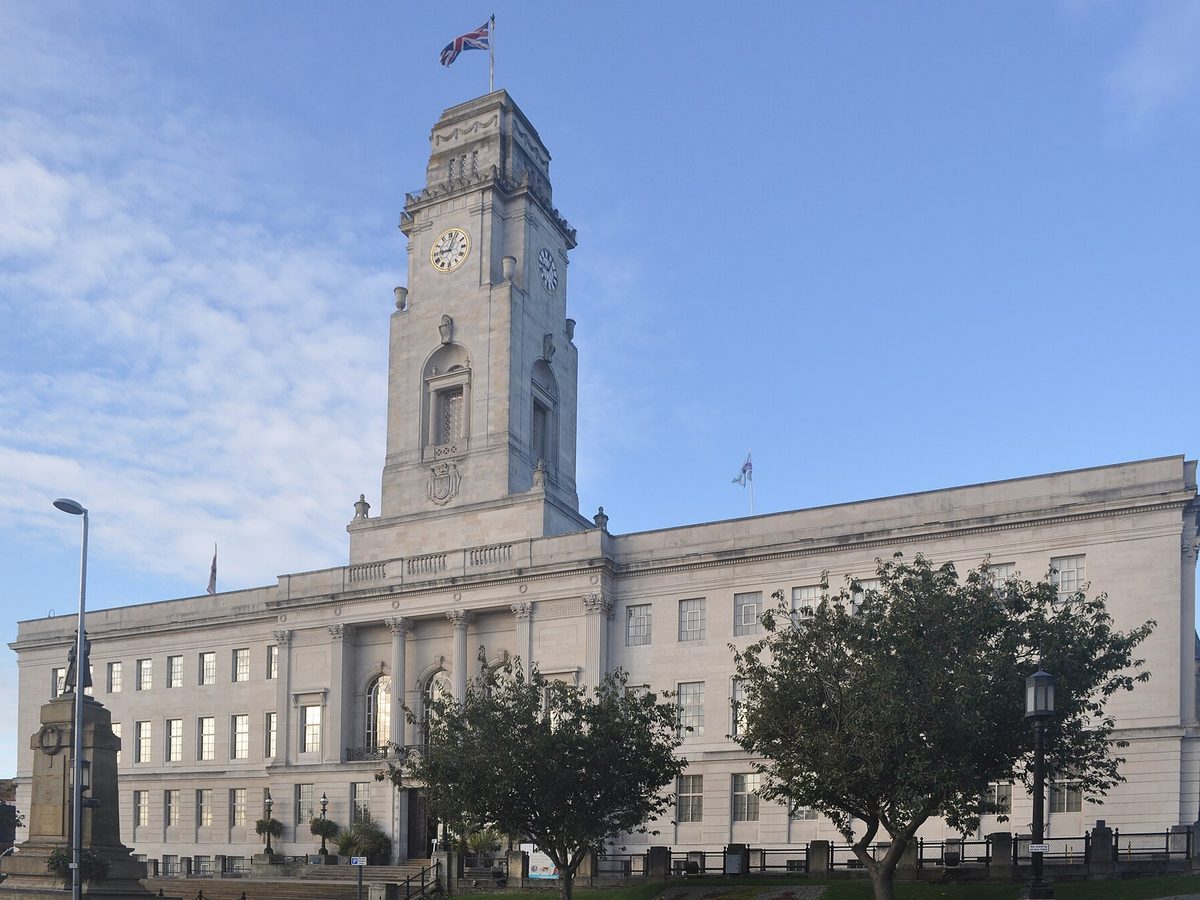 Barnsley Town Hall. CC0, via Wikimedia Commons. Barnsley Town Hall