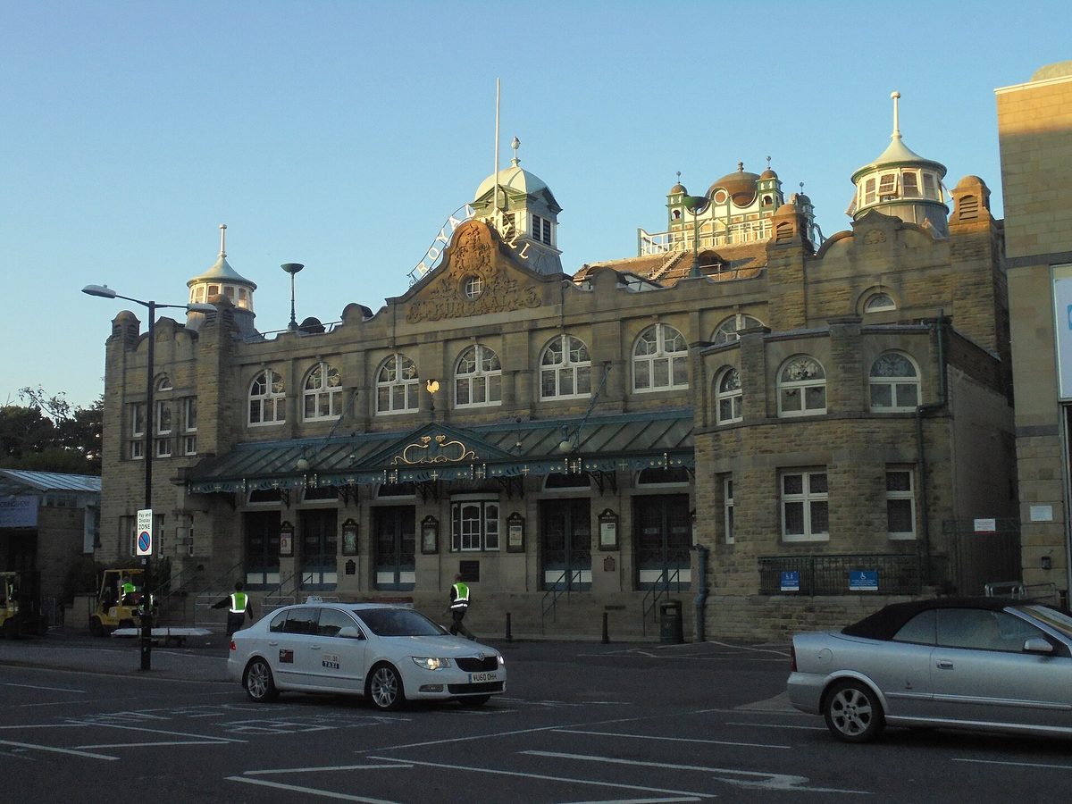 Royal Hall, Harrogate. Photo by Mtaylor848, CC BY-SA 4.0, via Wikimedia Commons. Royal Hall, Harrogate