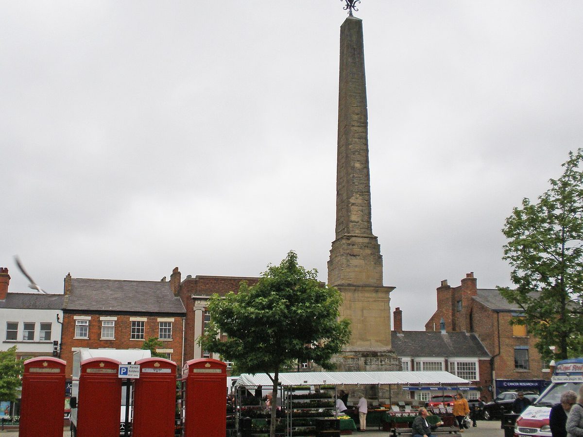 The Obelisk, Ripon Market Place. Photo by Amanda Slater, CC BY-SA 2.0, via Wikimedia Commons. The Obelisk, Ripon Market Place