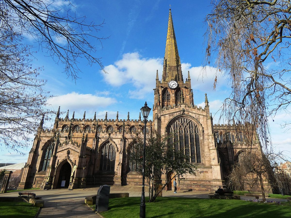 Rotherham Minster. Photo by Neil Theasby, CC BY-SA 2.0, via Wikimedia Commons. Rotherham Minster