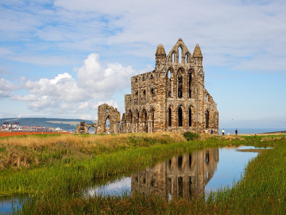 Whitby Abbey. Photo by Mike Peel, CC BY-SA 4.0, via Wikimedia Commons. Whitby Abbey